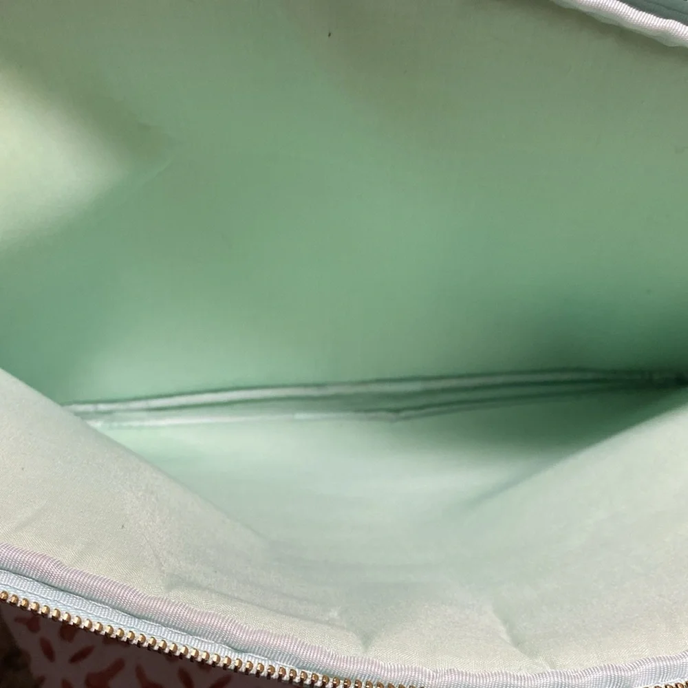 Lilly Pulitzer Pink and Blue Patterned laptop holder, light stain inside